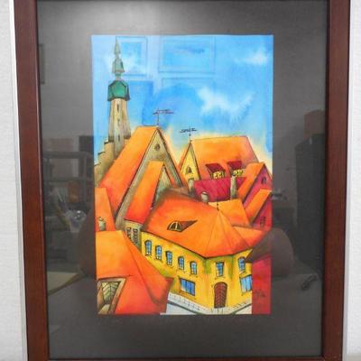 Lot 2071 - Signed Artist Print European Street Scene #3