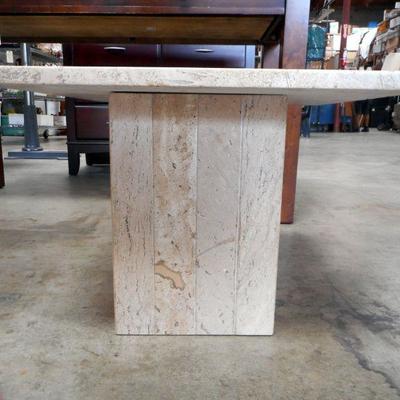 Lot 1074 - x2 Marble End Tables 