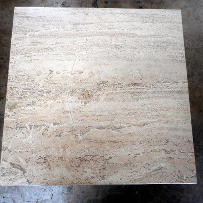 Lot 1074 - x2 Marble End Tables 