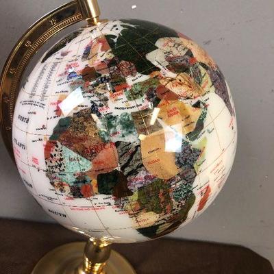 Lot # 01 Decorative brass stone inlay globe