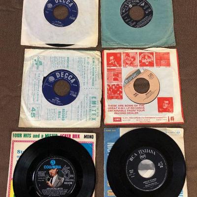 Lot # 66  Lot of (6) Vintage 45 Records