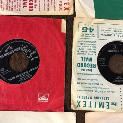 Lot # 68 Lot of (6) 45 Records Exile - kiss you 