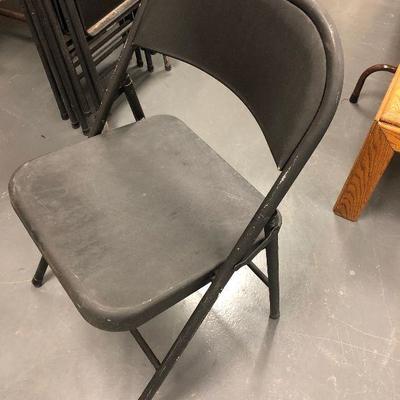 Lot #144 Black metal folding chair