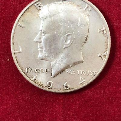 Lot #146 2 Kennedy Silver Half Dollars $ 1964 90% 
