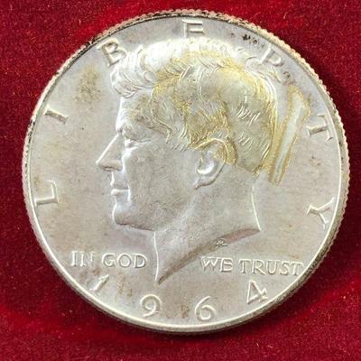 Lot #146 2 Kennedy Silver Half Dollars $ 1964 90% 