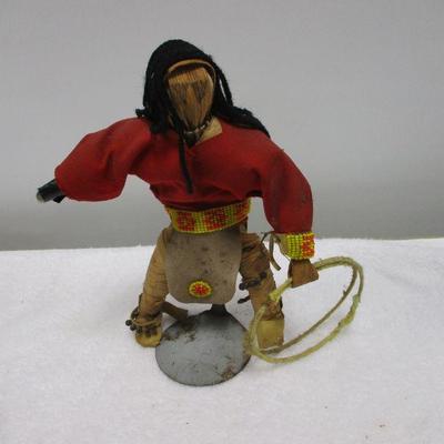 Lot 59 - Native American Corn Husk Warrior  Doll  10