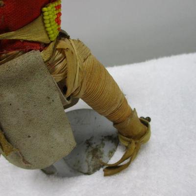 Lot 59 - Native American Corn Husk Warrior  Doll  10