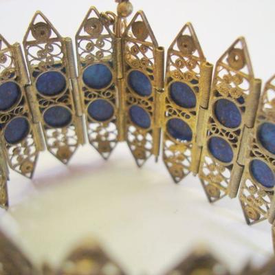 Lot 2077 - Antique Bracelet with Pin Clasp 7'' long 