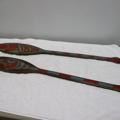 Lot 75 - Alaskan North American Tribal Decorative Paddles 41