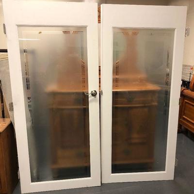 Lot #157 Set of Glass New French Doors 