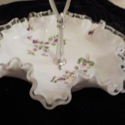 Lilac Candy dish with white back ground.