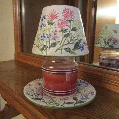 Yankee Candle Ceramic Shade and Base Glass Candle 6