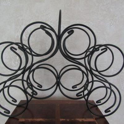 Decorative Contemporary Wire Twist Table Wine Rack 