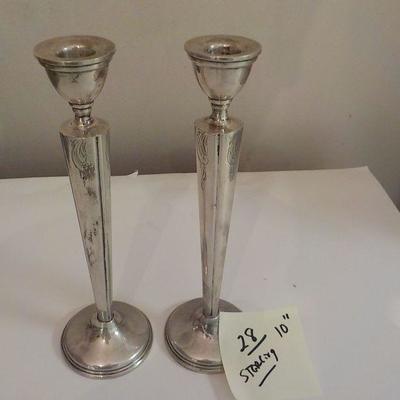 Sterling Candle Holders (2) . 10 