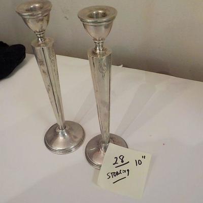 Sterling Candle Holders (2) . 10 