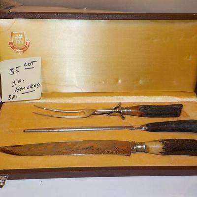 J.A. Henckel designer Knife carving set.