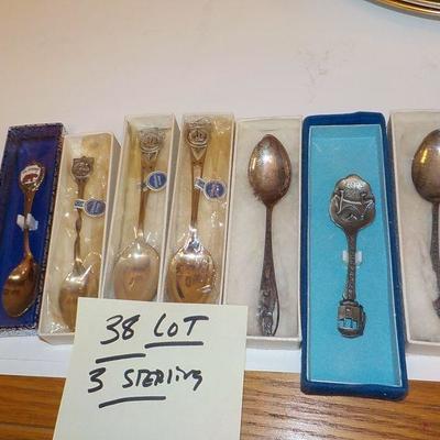 7 Collector spoons/ 3 are sterling.