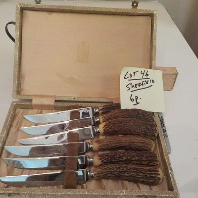 6 New Sheffield steak knifes.