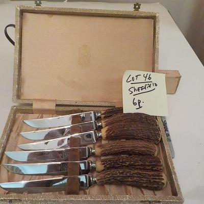 6 New Sheffield steak knifes.