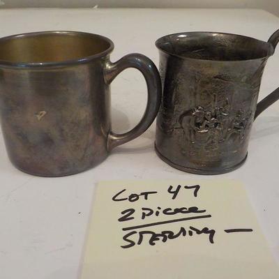 2 Vintage Sterling cups .