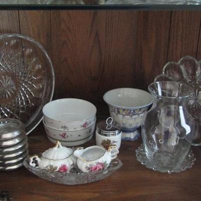 Great Collection of Clear Glass Serving Items and Glassware