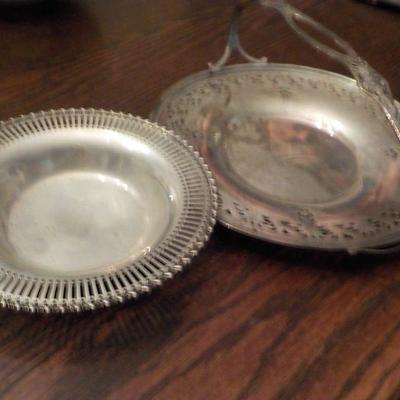 2 Sterling silver candy dishes.