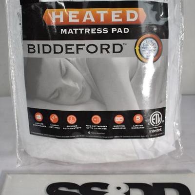 Biddeford Heated Mattress Pad, Full. Open Package, $36 Retail - New