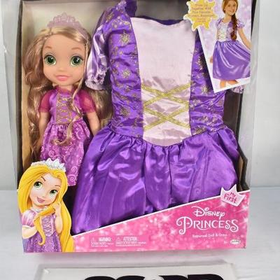 Disney Princess Rapunzel Toddler Doll & Dress, Child Sz 4-6x, $40 Retail - New