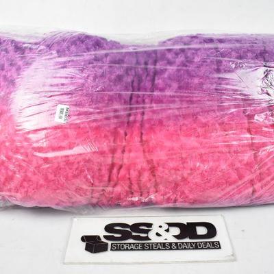 Your Zone Ombre Fur Body Pillow, Pink/Purple - New