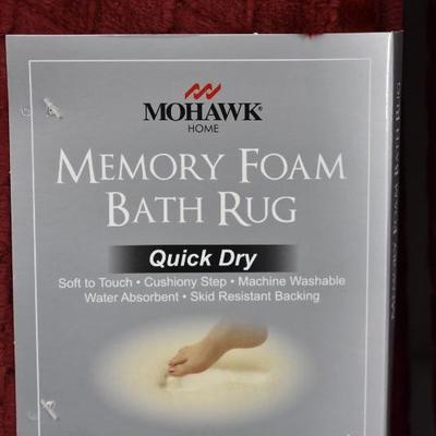 Mohawk Memory Foam Bath Rug 2 Piece Set in Dark Red, 18