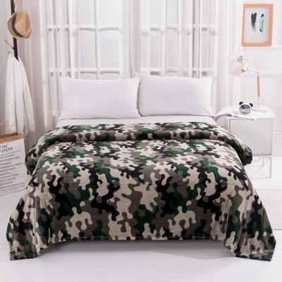 Mainstays Queen Super Soft Plush Bed Blanket, Green Camouflage - 90