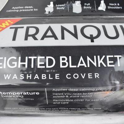 Tranquility Weighted Blanket with Washable Cover, 12 lbs, $30 Retail - New