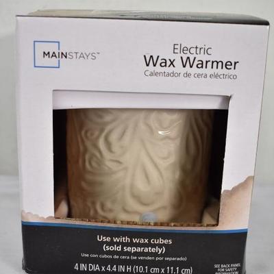 Mainstays Electric Warmer, Cream, Single. Damaged Box - New