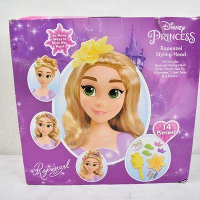 Disney Princess Rapunzel Styling Head. Damaged Box, $20 Retail - New