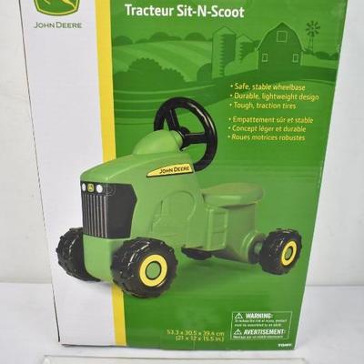 John Deere Foot to Floor Ride On Tractor Toy, Toddler, Green - New