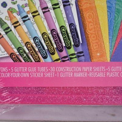 Crayola All That Glitters Art Case Coloring Set, Gift for Kids Age 5+ - New