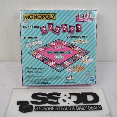 Monopoly Game: L.O.L. Surprise! Edition Board Game, $21 Retail - New