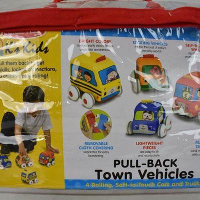 Melissa and Doug Pull-Back Vehicles Baby and Toddler Toy, $22 Retail - New