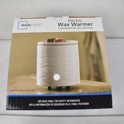 Mainstays Electric Wax Melt Warmer, White, Single - New
