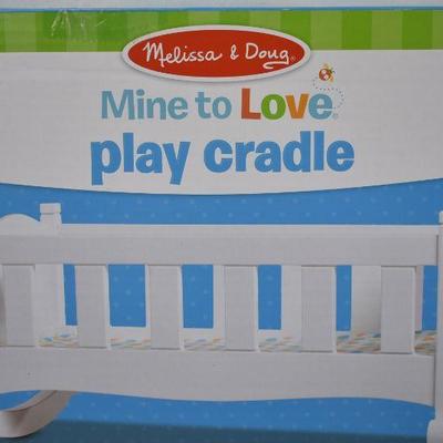 Melissa & Doug Mine to Love Wooden Play Cradle, $30 Retail - New