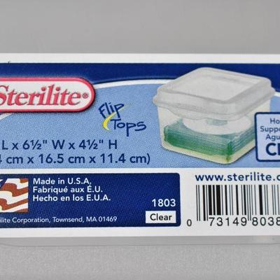 Sterilite Flip Top Clear Case of 12 - New