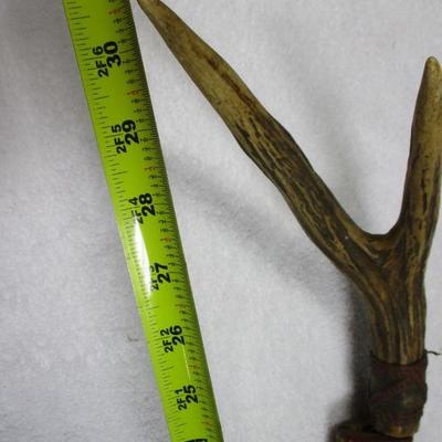 Lot 77 - Inuit Ice Blade W/ Caribou Antler Teeth & Fur