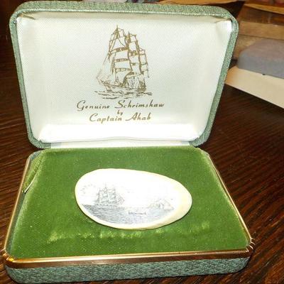 Schrimshaw Pin by Captain Ahab