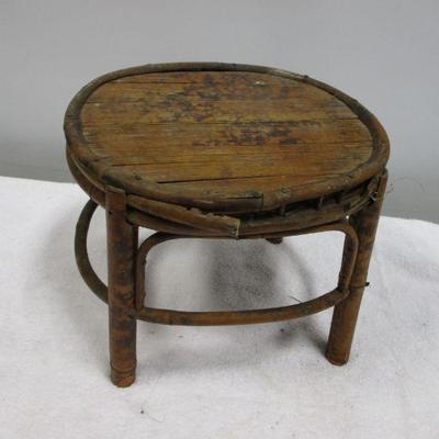 Lot 86 - Wooden Bamboo Stool