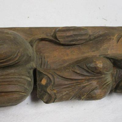 Lot 89 - Made In Spain Wood Carved  Madonna and Child Statue 39
