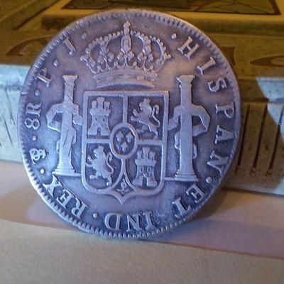 Spain 1806 CAROLUS 1111 8 REALES COLONIAL SILVER coin vf,
