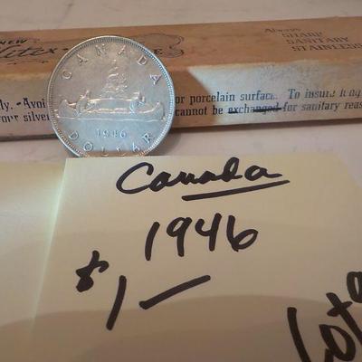 1946 Canadian silver dollar.