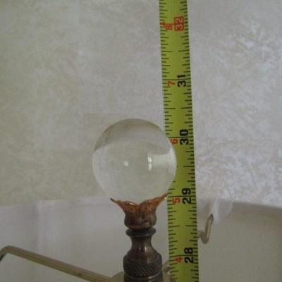 Contemporary Clear Swirl Glass Post Lamp