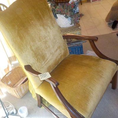 Mid Century High back living room chair.