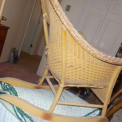 Vintage 1800's wicker child rocker'